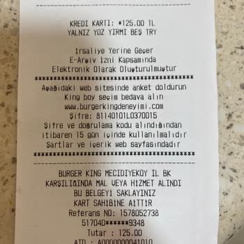 Burger King Şişli'deki Fast Food Restoranında Yaşanan Sipariş Ve İade Sorunları