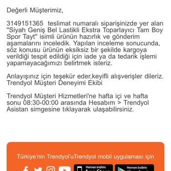 Trendyol Eksik Ürün Gönderdiler Kabul Etmiyorlar