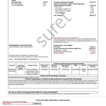 Vodafone Haksız Damga Vergisi