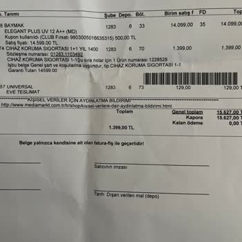 Media Markt Klima Sigorta Paketleri Pişmanlıktır