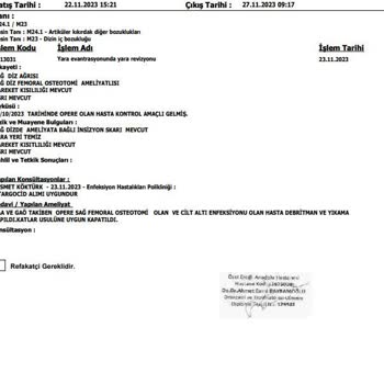 Anadolu Hastanesi (Silivri, Avcılar, Ereğli) Yanlış Bacak Diz Ameliyat