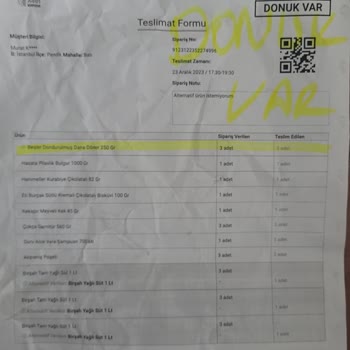 A101 Gelmeyen Ürün İade Edilmeyen Ücreti