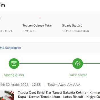 Çiçek Sepeti Kargomu Teslim Etmedi - İade Kabul Etmedi!
