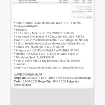 Nike Mağazası Piazza Şikayet