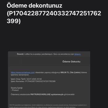 RocherLuxe Teslimat İlgi Alaka