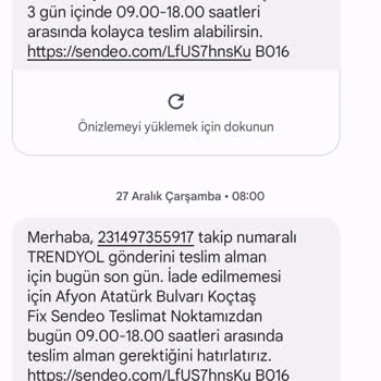 Sendeo Kargosu Memnun Kalmadım