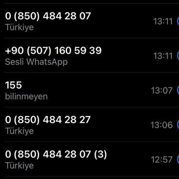 0850 484 2807 Türk Telekom Şüpheli Arama (onayım Yoktur)