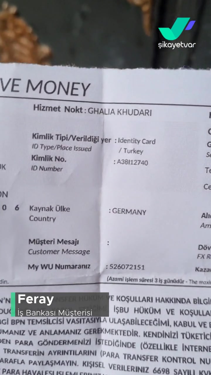 İş Bankası Western Union Para Alma Problemi videonun kapak resmi