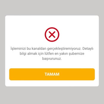 VakıfBank Mobil Bankacılık Kredi İşlemi Hatası