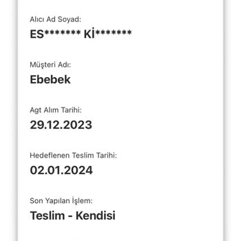 ebebek Online Satış Platformundan Alınan Ürünlerin Teslimat Sorunu
