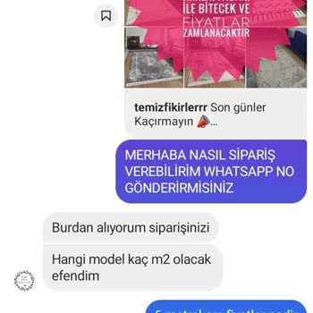 Temizfikirlerrr (Instagram) Temiz Fikirler Kaymaz Halı Satıcısı Yanlış Ürün Gönderiyor