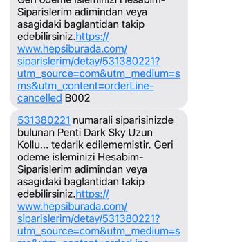 Hepsiburada Bilgi Dışı Sipariş İptali