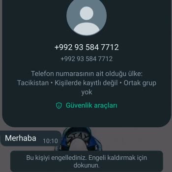 WhatsApp Başka Ülkelerden Numaralardan Gelen Mesajlar