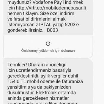 Vodafone Mobil Ödeme Mağduriyeti