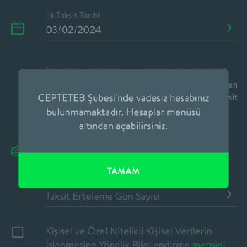 Cepte TEB Vadesiz Hesap