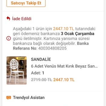 Trendyol Sandalie Firması Siparişimi İptal Etti