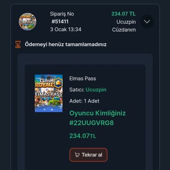 Ucuzpin.com Sitesinden Aldığım Ürün Hesabıma Yansımadı