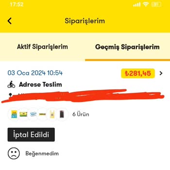 Şok Marketler Siparişimizin İptal Sorunu