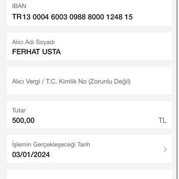 Matbet İade İstiyorum Lütfen