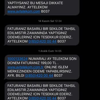 Ay Telekom Üyelik İptalinden Sonra Fatura Geldi