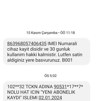 Turkcell Abonelik Kaydı Hakkında Bilgi Talebi