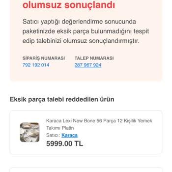 Karaca Züccaciye Online Alışverişte Yaşanan Ürün Sorunları Ve Müşteri Mağduriyeti