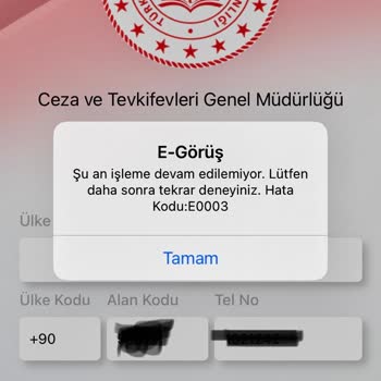 Adalet Bakanlığı E-Görüş Kayıt Olamıyorum