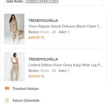 Trendyol Milla Uygulaması Ücret İadesi