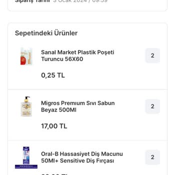 Forum Trabzon MMM Migros Mağazası Sanal Market Siparişimi İptal Etti