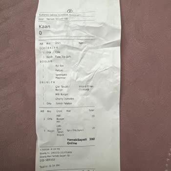McDonald's Siparişimdeki Dökülen İçecek Ve Eksik Menü Sorunu