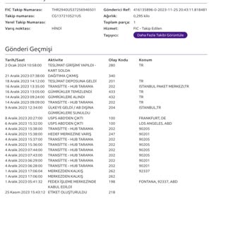 Fedex Ürünüm Gelmedi, İade Ediliyor
