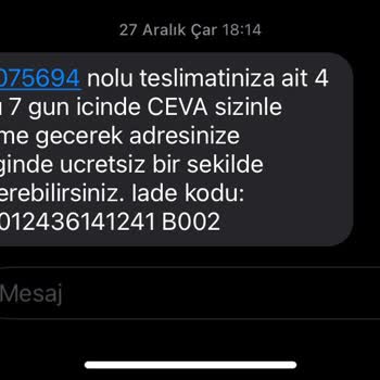 CEVA Logistics İade Almaya Gelinmiyor