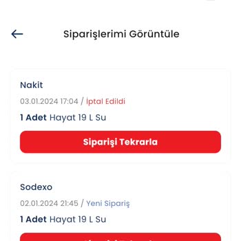 Hayat Su Danone Hayat İçecek 3 Günde Su Siparişi Teslim Etme