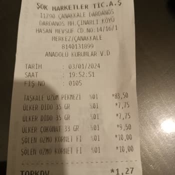 Şok Marketler Marketlerde Barkod İle Fiş Tutarı Uyumsuzluğu