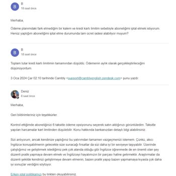 Cambly Üyelik İptali Ve İletişim Sorunu