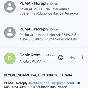 Puma Hatalı Ürün Dönüşü