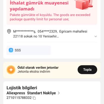 Aliexpress Gümrükte Ürünüme El Konuldu
