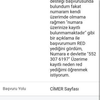Gençlik ve Spor Bakanlığı Telefon Desteği Başvurusu