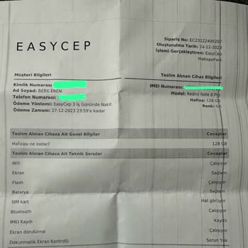 EasyCep Satmış Olduğum Telefonun Ücretini Ödemiyor!