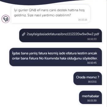 QNB Finansbank QNB Efinans Müşteri Hizmetleri Destek Eksikliği