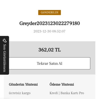 Acil YARDIM, Greyder Para İadesi