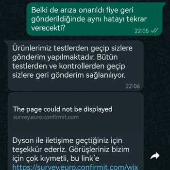Dyson Hava Temizleyici 1 Haftada Bozuldu