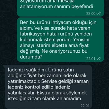 Dyson Hava Temizleyici 1 Haftada Bozuldu