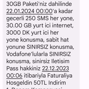 Vodafone Tarife GB Şikayet