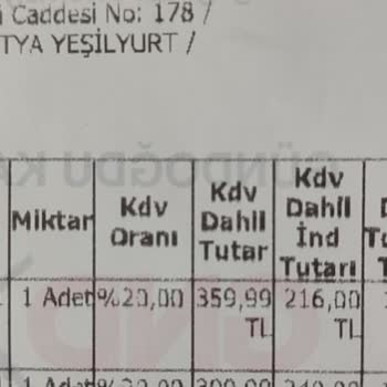 English Home Teşhir Üründen Para Alınması