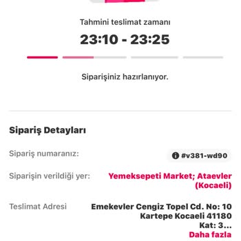 Yemeksepeti Geç Getiriyor Şikayetçiyim