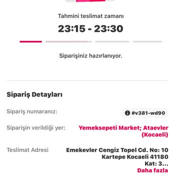 Yemeksepeti Geç Getiriyor Şikayetçiyim