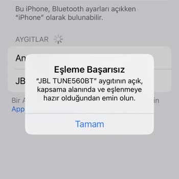 JBL TUNE560BT Bağlantı Sorunu