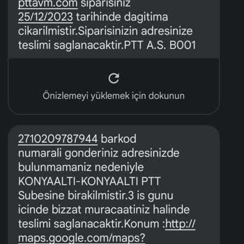 PTT Kargo Teslimi Ve İadesi