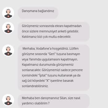 Vodafone Fatura İtiraz Sunulmayan Hizmet Bedeli